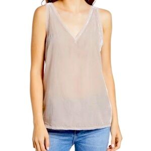 Chelsea 28 - Raw Edge Velvet V-Neck Tank